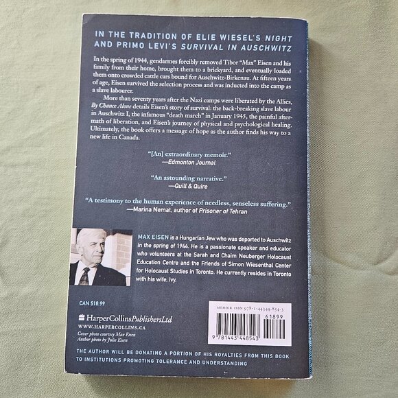 By Chance Alone by Max Eisen‎ Paperback A Remarkable True Story of Courage - Picture 9 of 9